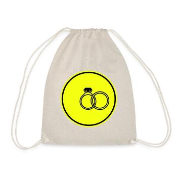 Wedding rings symbol - Drawstring Bag - nature - Front