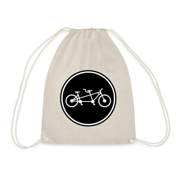 Bicycle tandem - Drawstring Bag - nature - Front