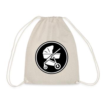 Stroller baby - Drawstring Bag - nature - Front