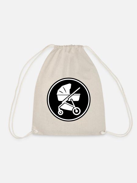 Kinderwagen baby - Turnbeutel - Natur