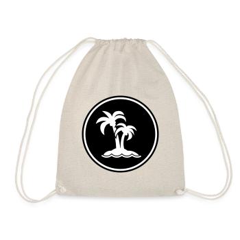 palm island symbol - Drawstring Bag - nature - Front