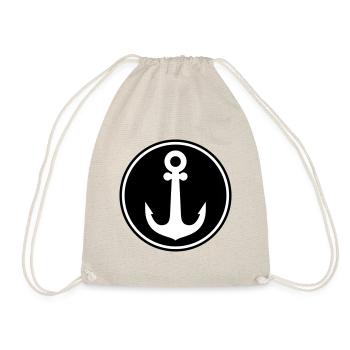 Anchor Icon - Drawstring Bag - nature - Front