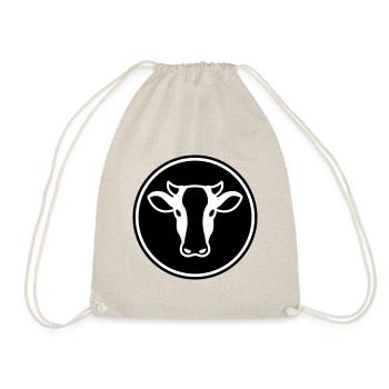 Cow Head - Drawstring Bag - nature - Front