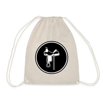 saddle icon - Drawstring Bag - nature - Front
