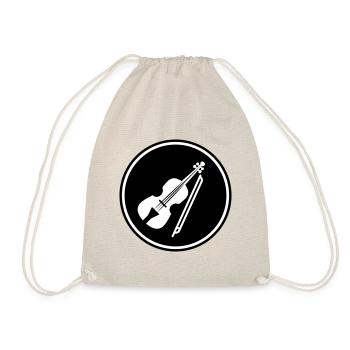 Violin Icon symbol - Drawstring Bag - nature - Front