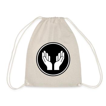 hands icon symbol - Drawstring Bag - nature - Front