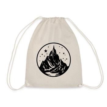 Mountains Silhouette Nature Symbol - Drawstring Bag - nature - Front