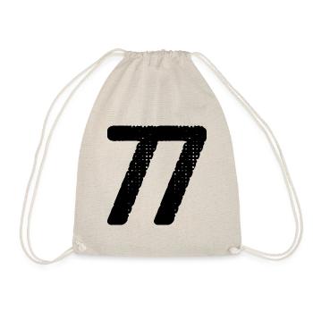 77 Zahl Trikot - Turnbeutel - Natur - Vorne