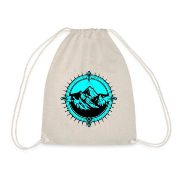 Symbole de voyage Compass Mountains - Sac de sport léger - nature - Devant