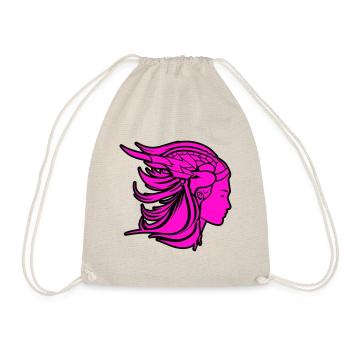 Wikinger Frau Viking Kriegerin - Turnbeutel - Natur - Vorne