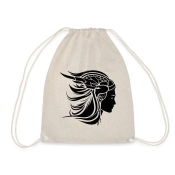 Wikinger Frau Viking Kriegerin - Turnbeutel - Natur - Vorne