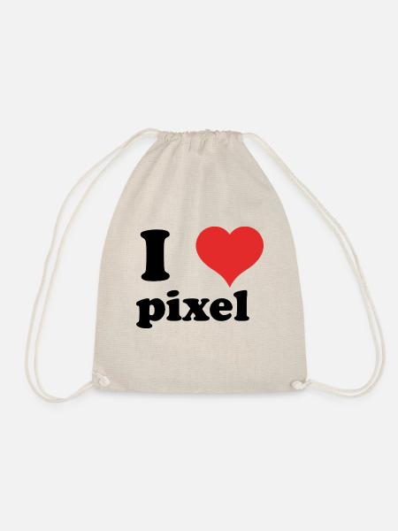 i love pixel - Turnbeutel - Natur