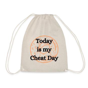 Today ist my Cheat Day - Turnbeutel - Natur - Vorne