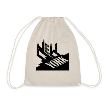 New York City Typographic Design For Big Apple - Drawstring Bag - nature - Front