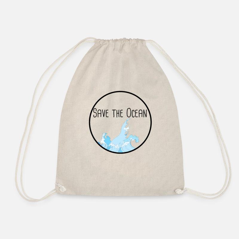 Save The Ocean / Save the Ocean / Earth Day - Drawstring Bag - nature