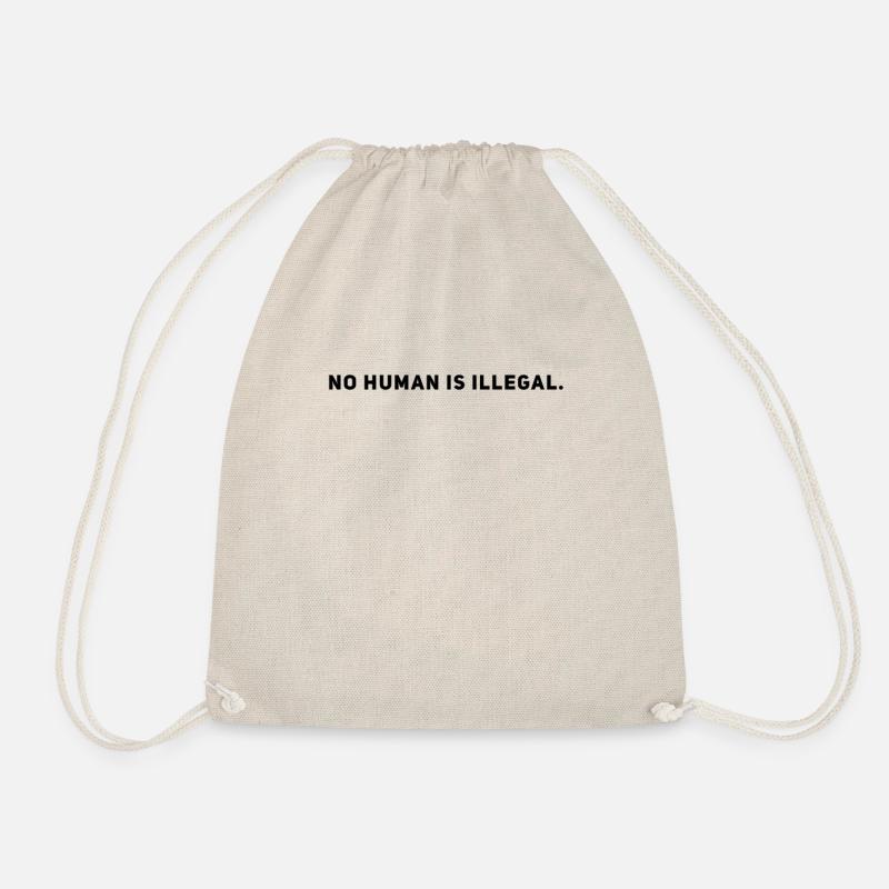 No Human is Illegal - Anti Rassismus - Diversity - Turnbeutel - Natur
