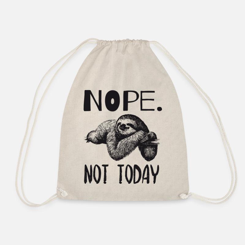 Not today Faultier Sloth Design - Turnbeutel - Natur