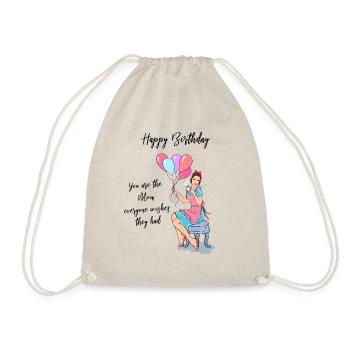 Happy birthday mom - Drawstring Bag - nature - Front