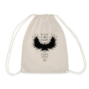 Odin Rabe Wikinger Kompass Vegvisir - Turnbeutel - Natur - Vorne