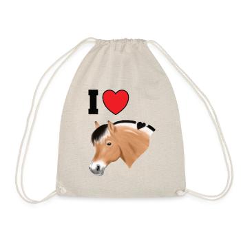 J’adore le design de chevaux de fjords pour les fans de chevaux - Sac de sport léger - nature - Devant