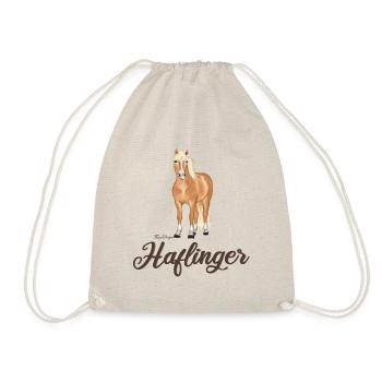 Haflinger with dark font - Drawstring Bag - nature - Front