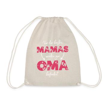 Nur die besten Mamas werden zur Oma befördert - Turnbeutel - Natur - Vorne