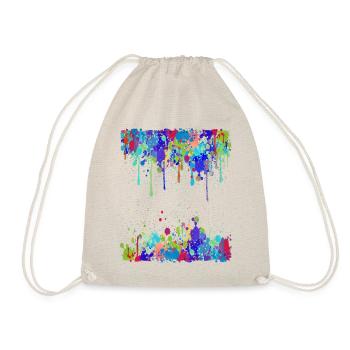 Crazy Multicolored Running Splashes 2 - Turnbeutel - Natur - Vorne