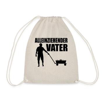 Alleinziehender Vater Vatertag Vatertagsgeschenk - Turnbeutel - Natur - Vorne