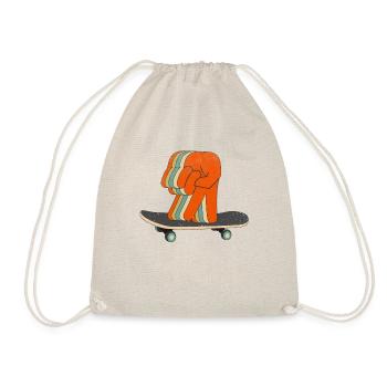 80s 90s Retro Vintage Fingerboard - Drawstring Bag - nature - Front