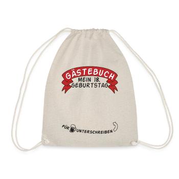 Gästebuch Mein 18. Geburtstag Geschenkidee - Turnbeutel - Natur - Vorne