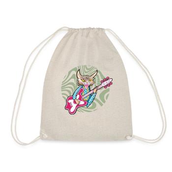 chat rock star - Sac de sport léger - nature - Devant
