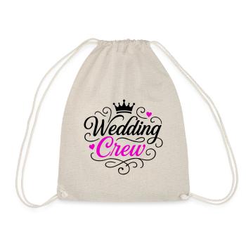 Wedding Team Bride Groom - Drawstring Bag - nature - Front