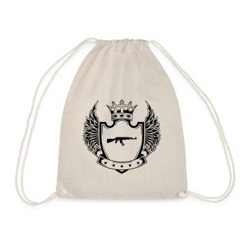 Rifle icon coat of arms - Drawstring Bag - nature - Front
