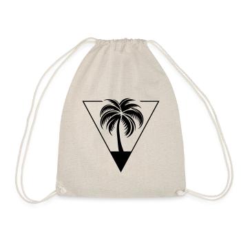 Palme Silhouette Symbol - Turnbeutel - Natur - Vorne