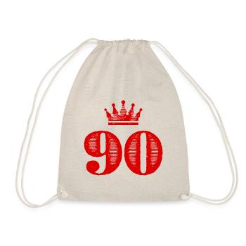 90 Zahl Krone - Turnbeutel - Natur - Vorne