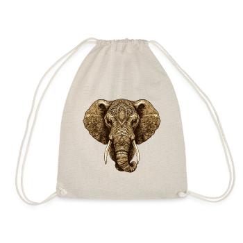 Elephant Head Animal - Drawstring Bag - nature - Front