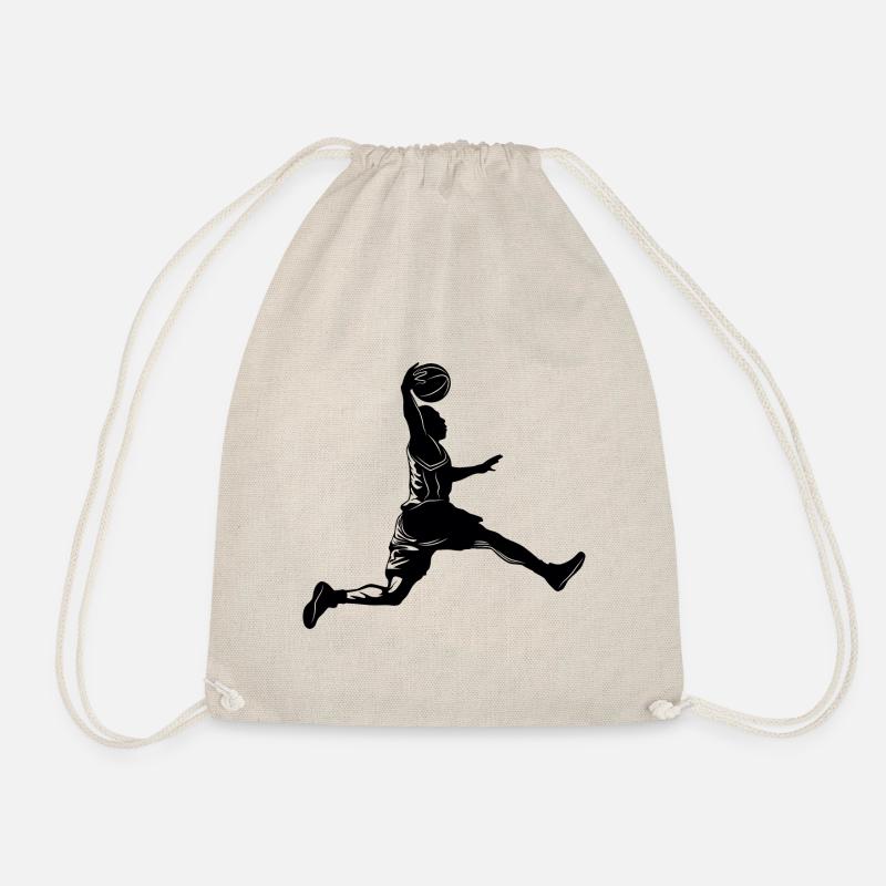 Basketball Silhouette - Turnbeutel - Natur