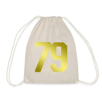 79 Zahl Trikot - Turnbeutel - Natur - Vorne