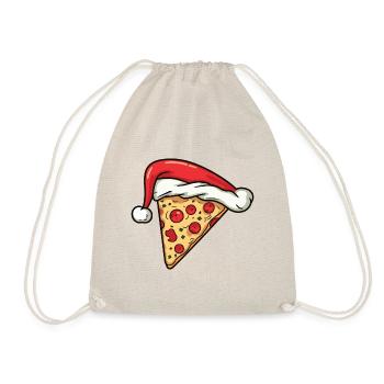 Pizza Christmas Food - Drawstring Bag - nature - Front