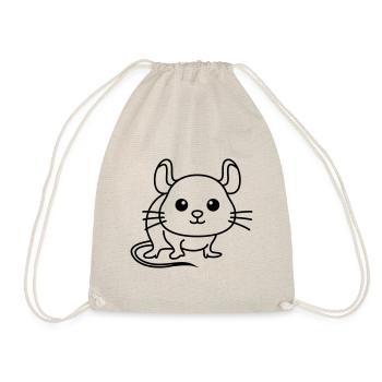 Mouse Comic Animal - Drawstring Bag - nature - Front