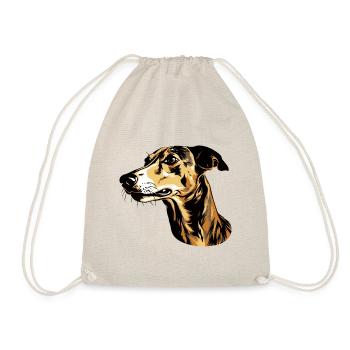 Greyhound Dog Head Animal - Drawstring Bag - nature - Front