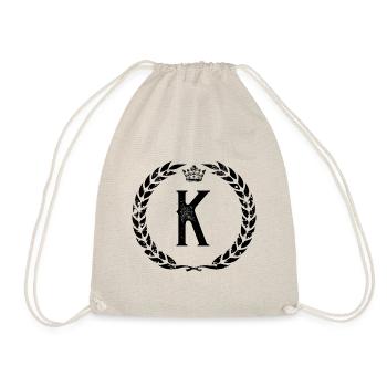 K Buchstabe Kranz - Turnbeutel - Natur - Vorne