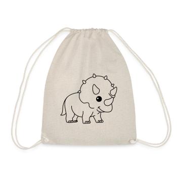Bande dessinée Dinosaur triceratops - Sac de sport léger - nature - Devant