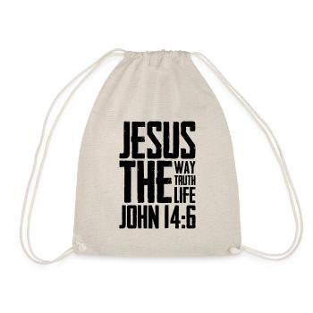 Jésus vie bible verset foi - Sac de sport léger - nature - Devant