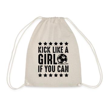 Soccer woman soccer girl - Drawstring Bag - nature - Front