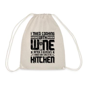 Rotwein Küche - Turnbeutel - Natur - Vorne