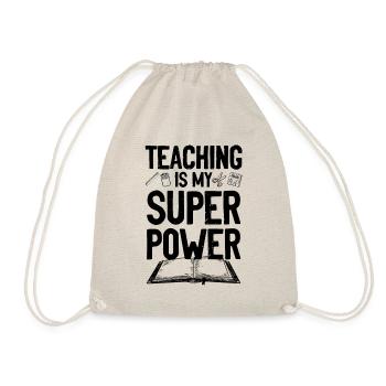 lehrer lernen superpower - Turnbeutel - Natur - Vorne