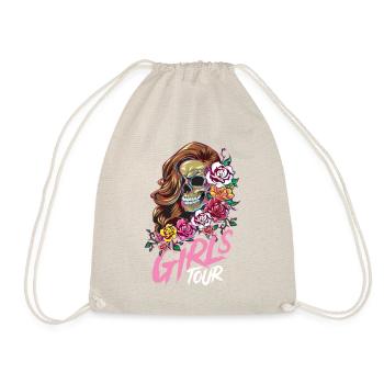 girls tour skeleton - Drawstring Bag - nature - Front