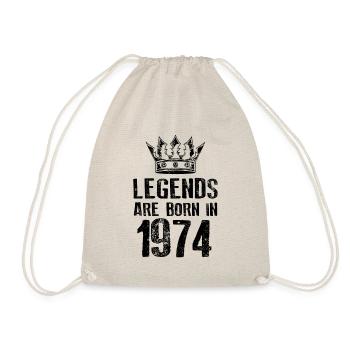1974 legends born in - Turnbeutel - Natur - Vorne