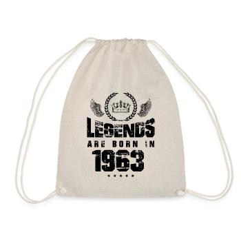 1963 legends born in - Drawstring Bag - nature - Front